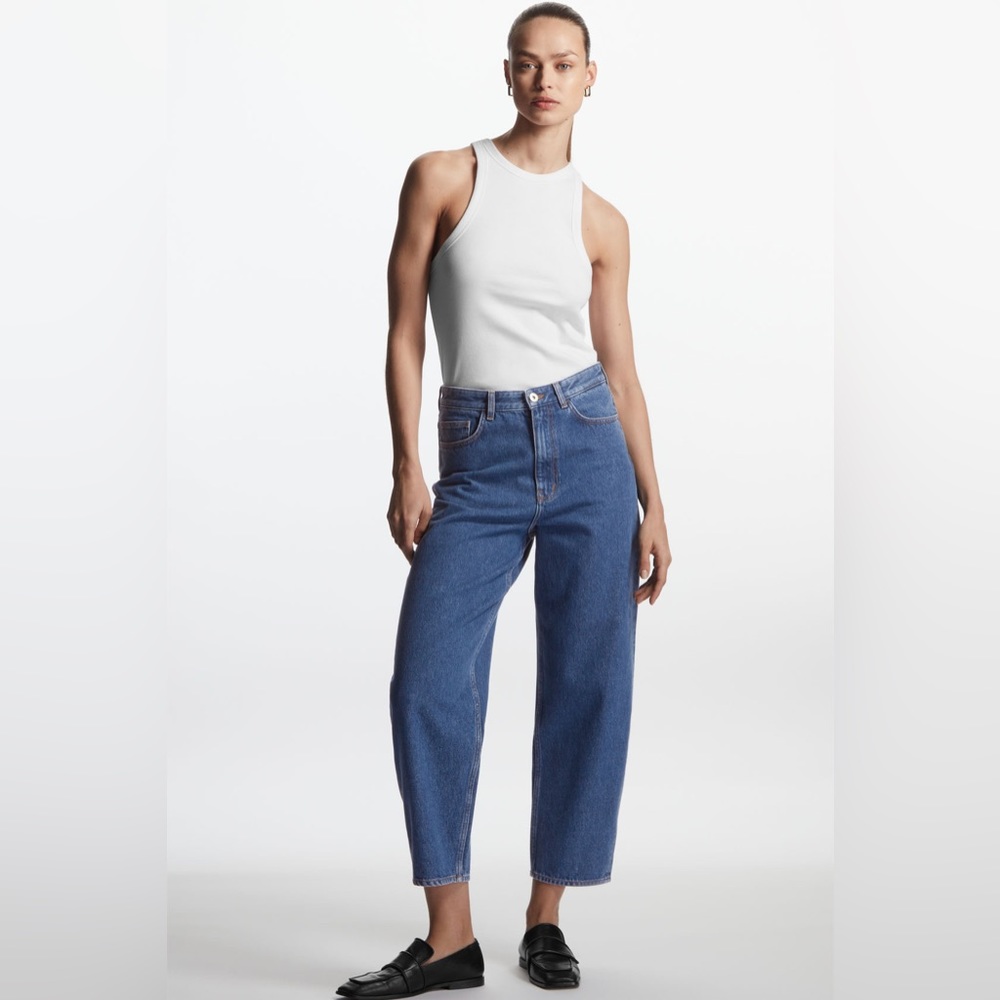 COS tapered leg high rise jeans